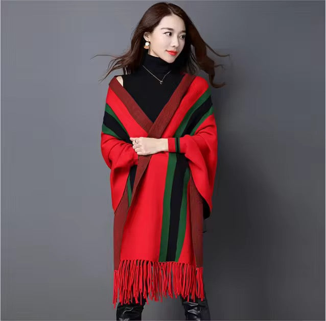 Fashion Wool-blend Poncho