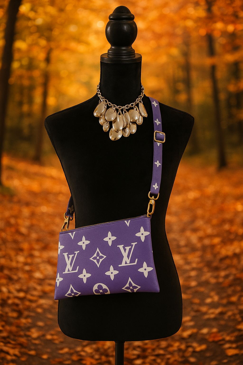 Inspired LV Crossbody - Purple