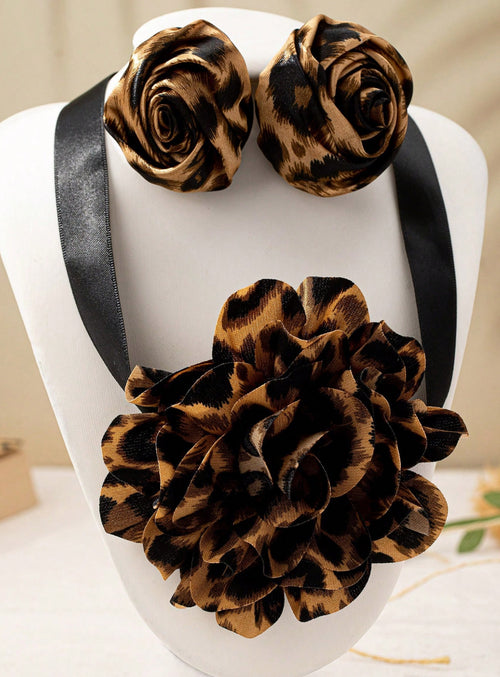 3-Piece Leopard Print Jewerly Set