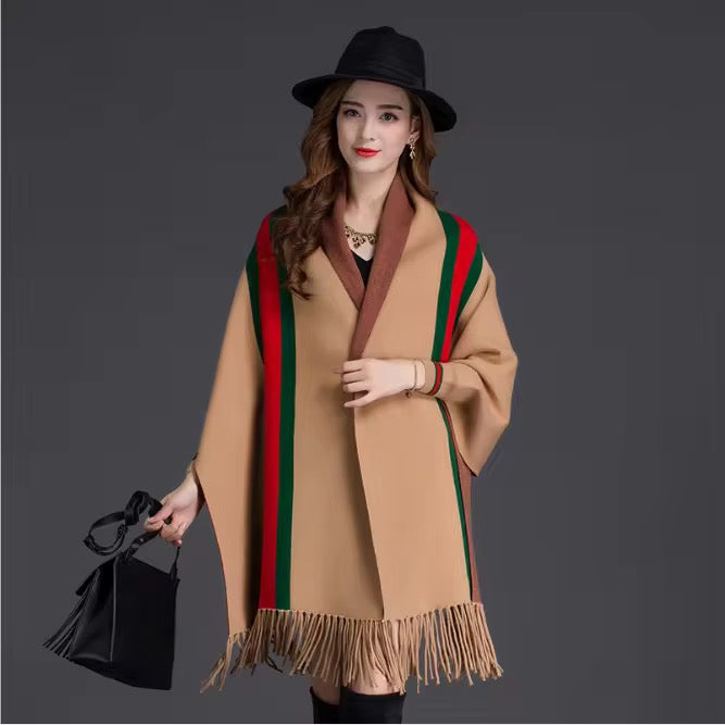 Fashion Wool-blend Poncho