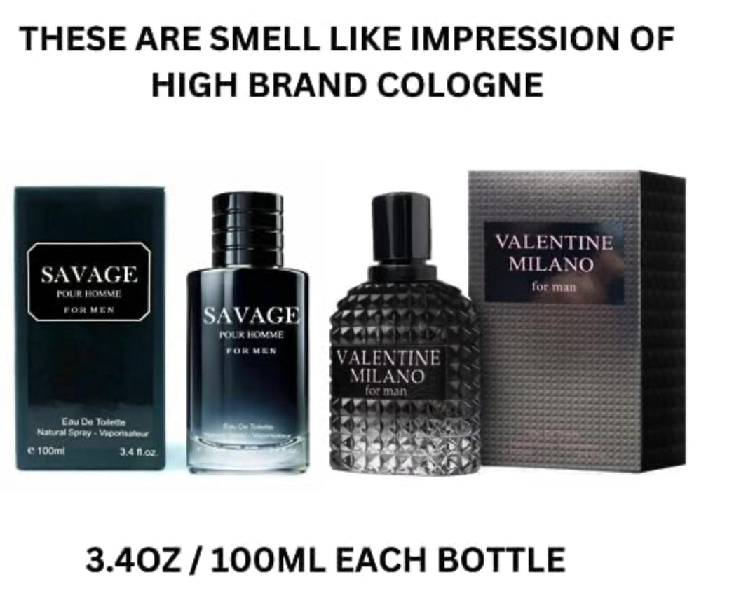 Savage Valentine Cologne Combo Set for Men - Eau De Toilette Natural Spray, 3.4 Fl Oz Each, Pack of 3